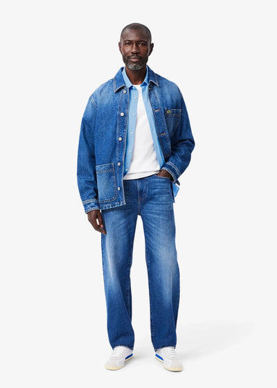 Chemise manches courtes Lacoste bleue