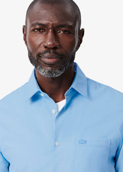 Chemise manches courtes Lacoste bleue