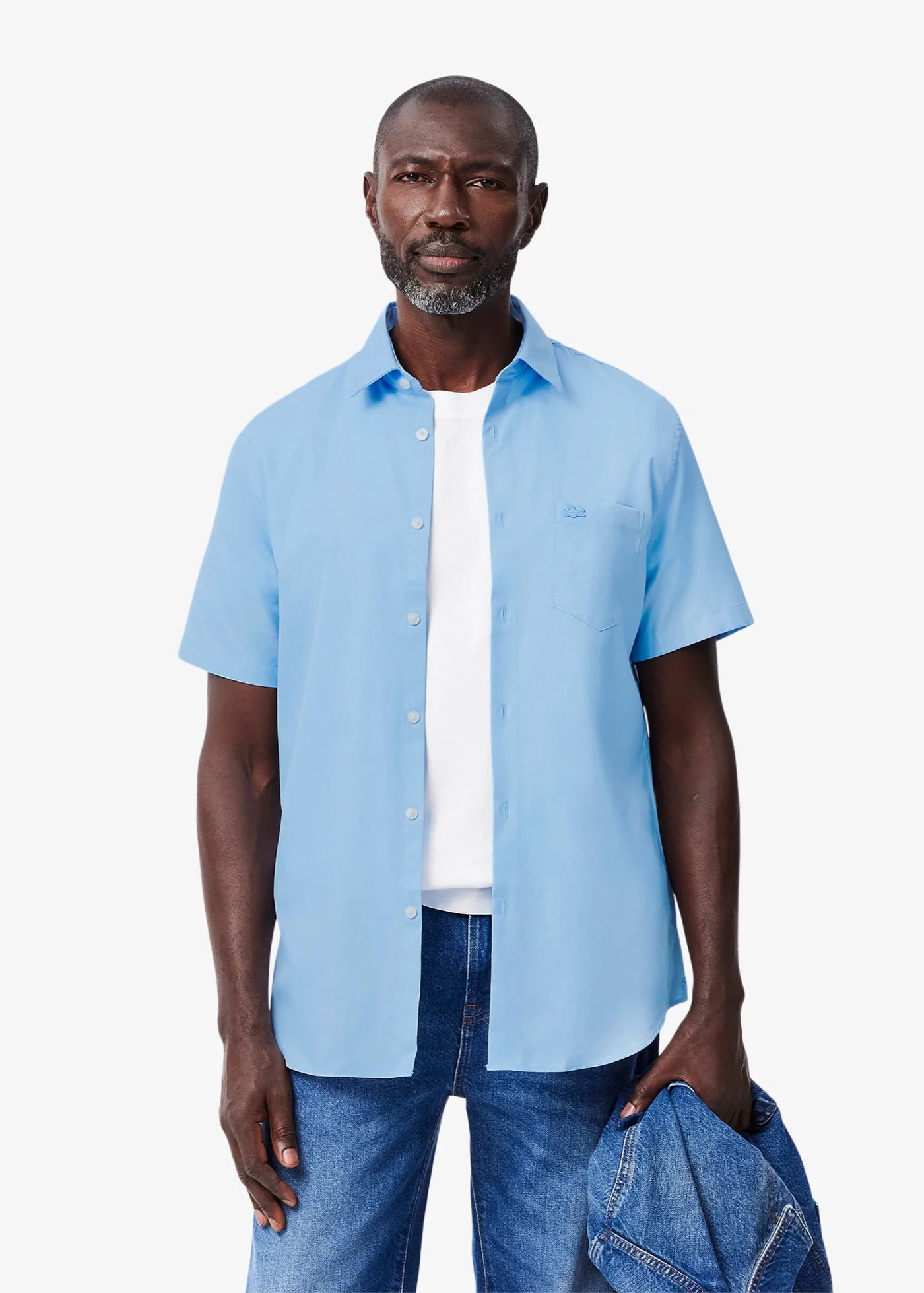 Chemise manches courtes Lacoste bleue