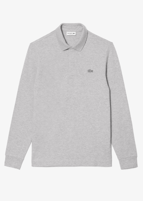 Polo Paris manches longues Lacoste gris