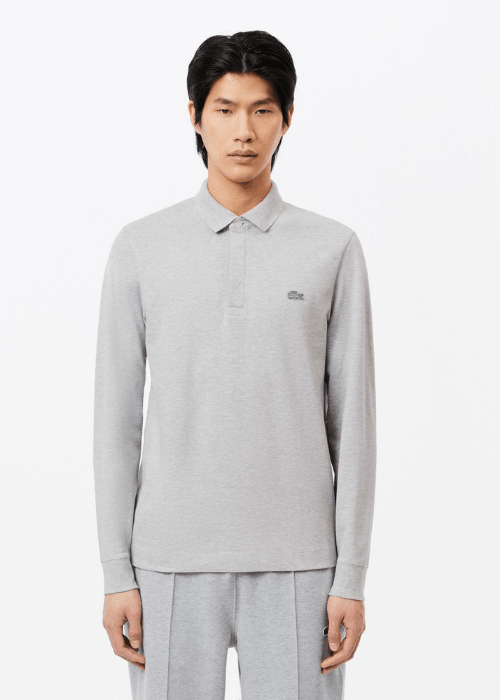 Polo Paris manches longues Lacoste gris