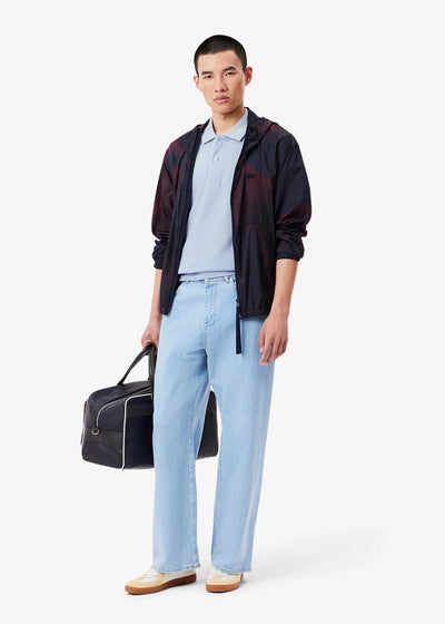 Polo Lacoste bleu chiné
