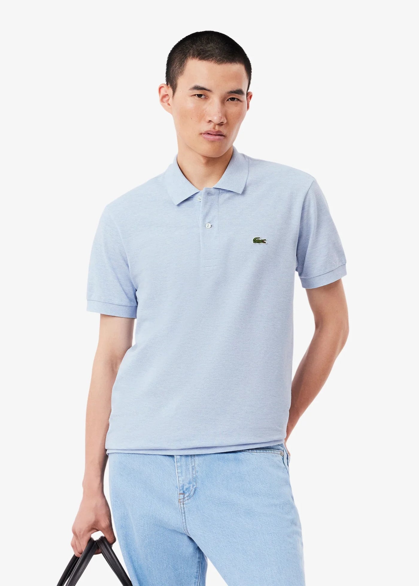 Polo Lacoste bleu chiné