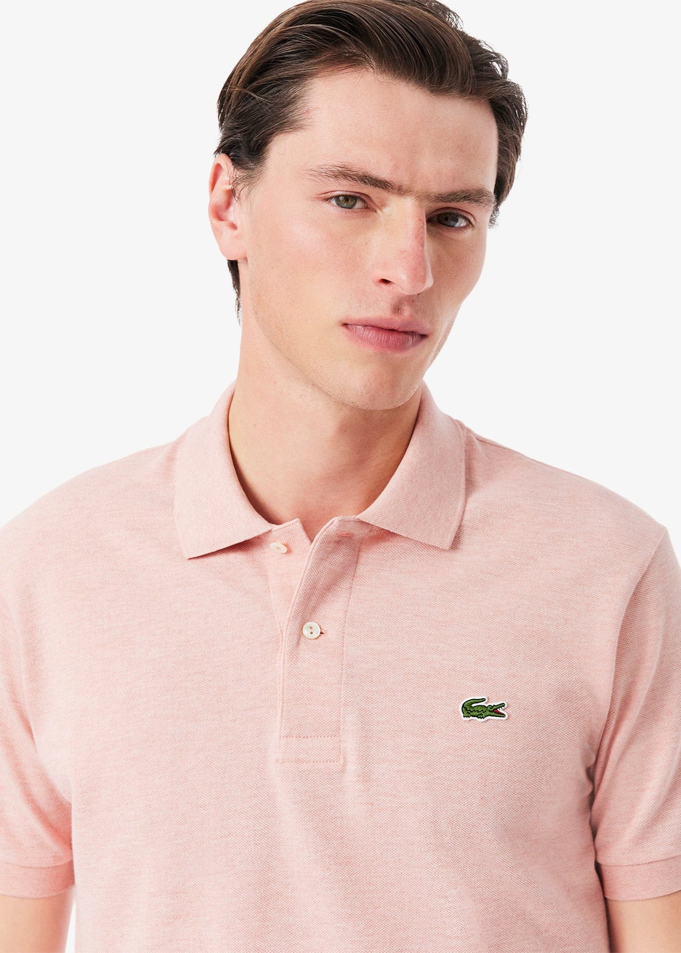 Polo Lacoste rose chiné