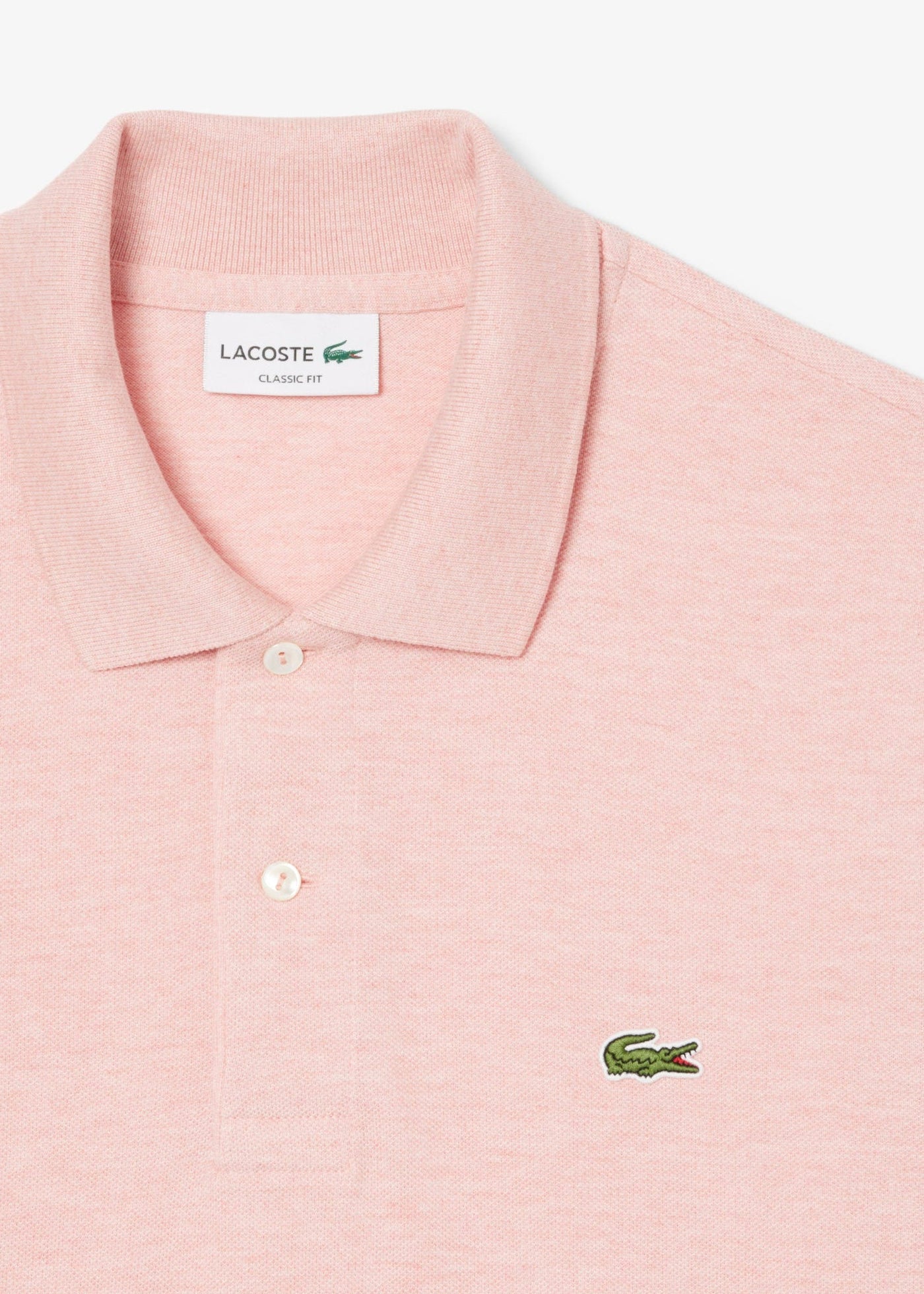 Polo Lacoste rose chiné