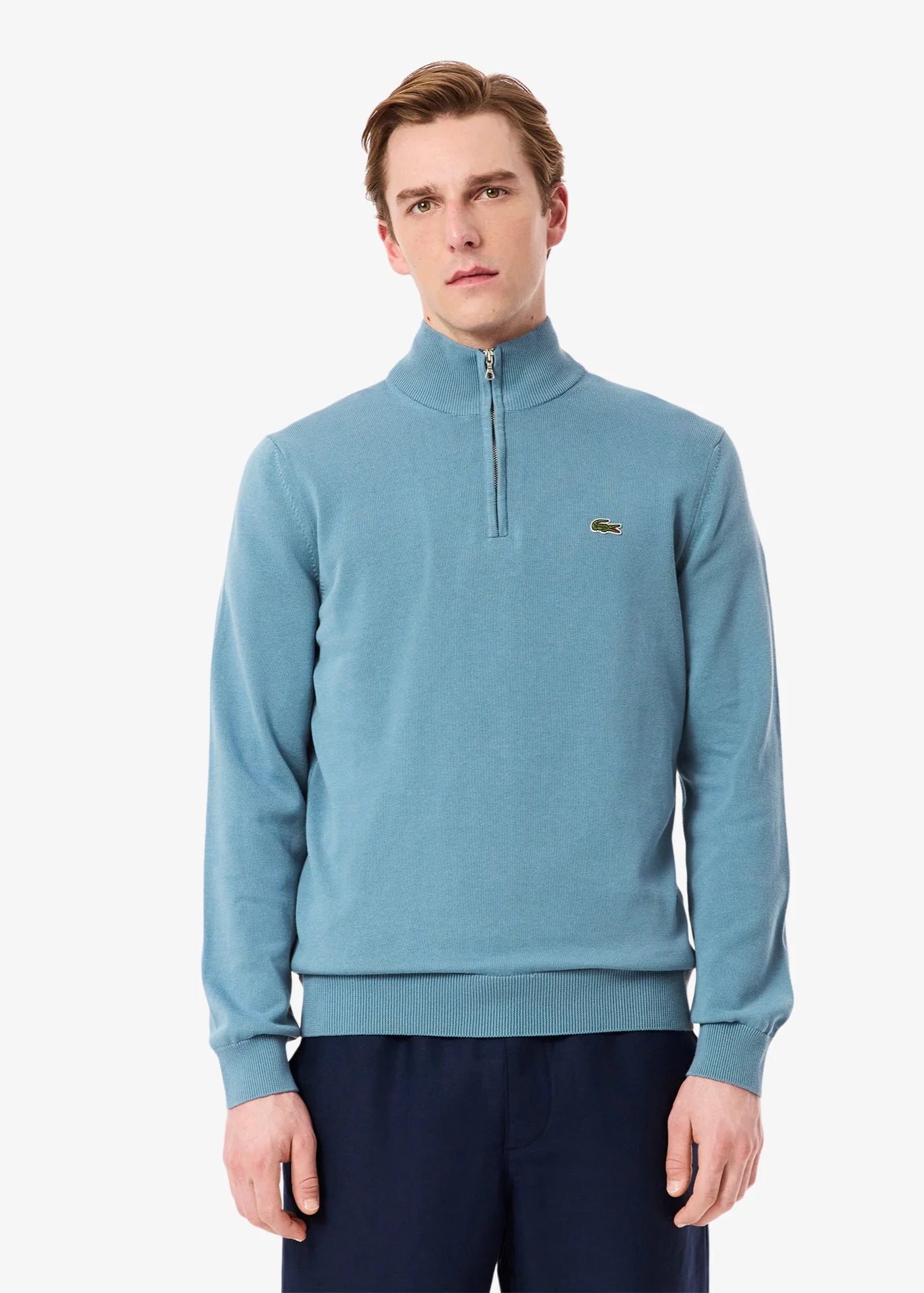 Pull camionneur Lacoste bleu