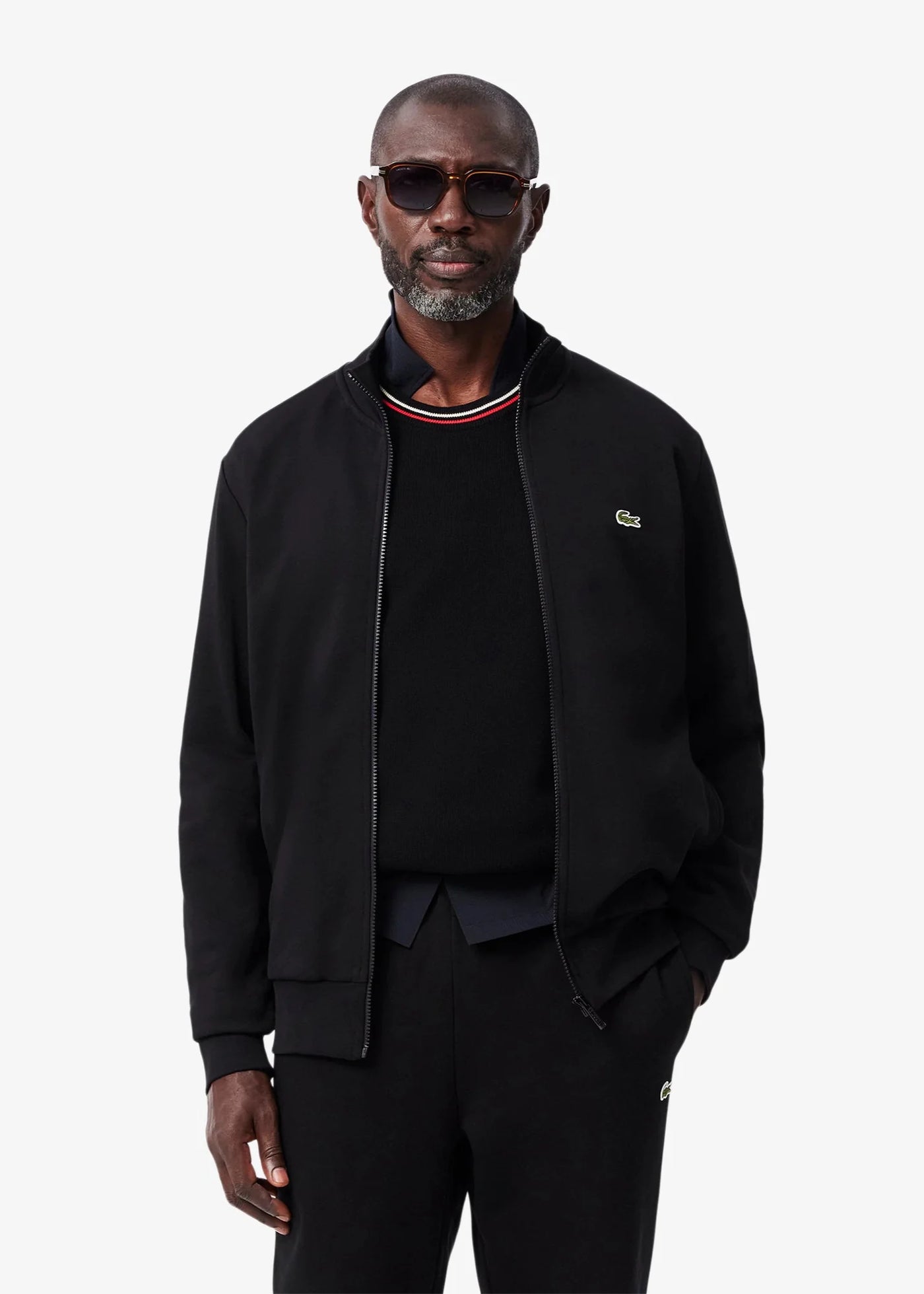Sweat zippé Lacoste noir
