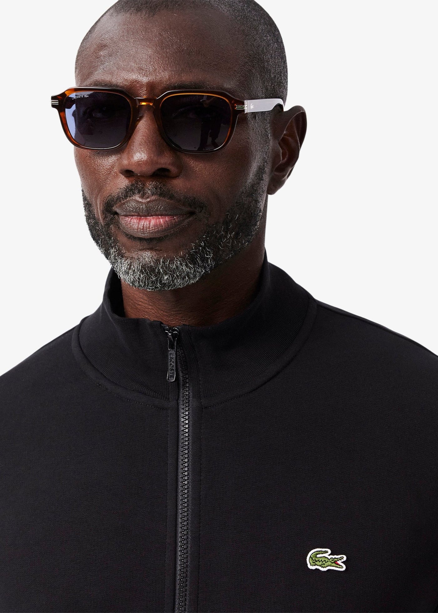 Sweat zippé Lacoste noir