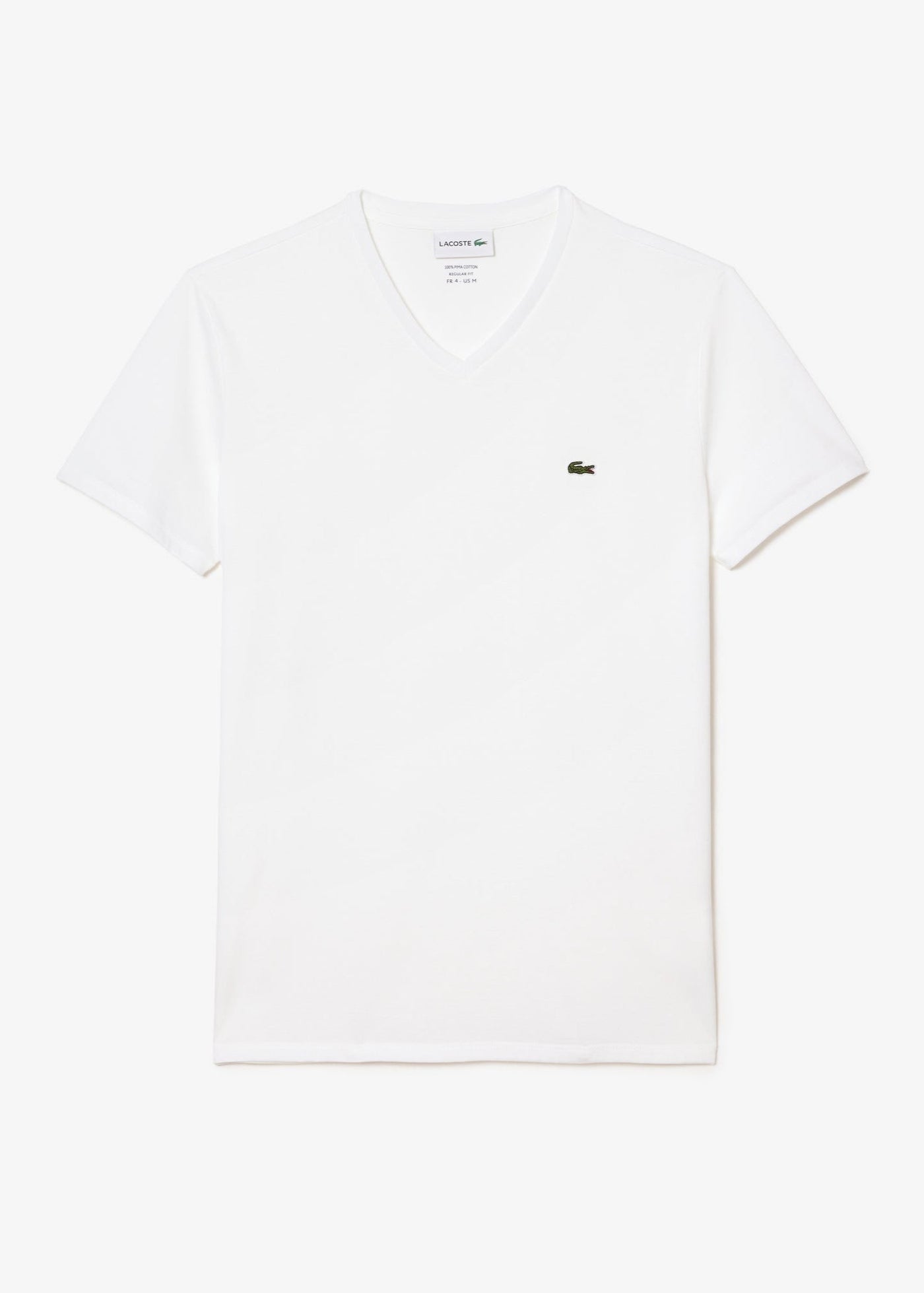 T-shirt col V Lacoste blanc