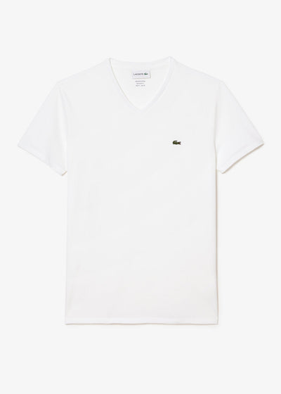 T-shirt col V Lacoste blanc